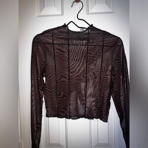 Mesh brown zebra print